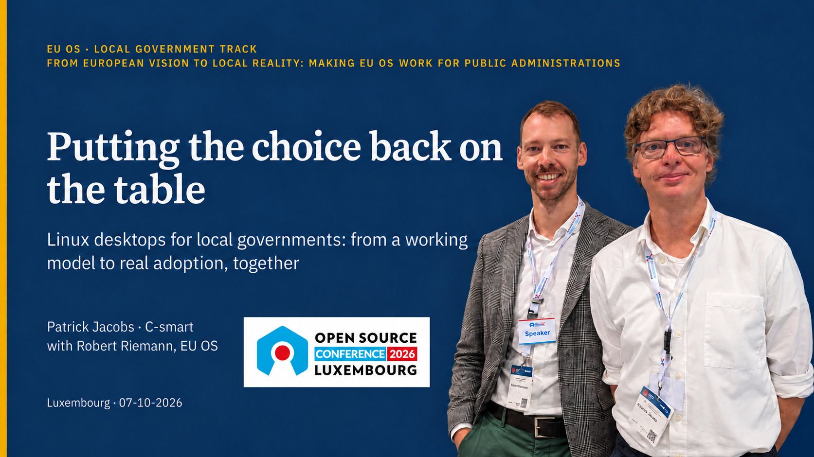 EU OS at Open Source Conference Luxembourg 2026